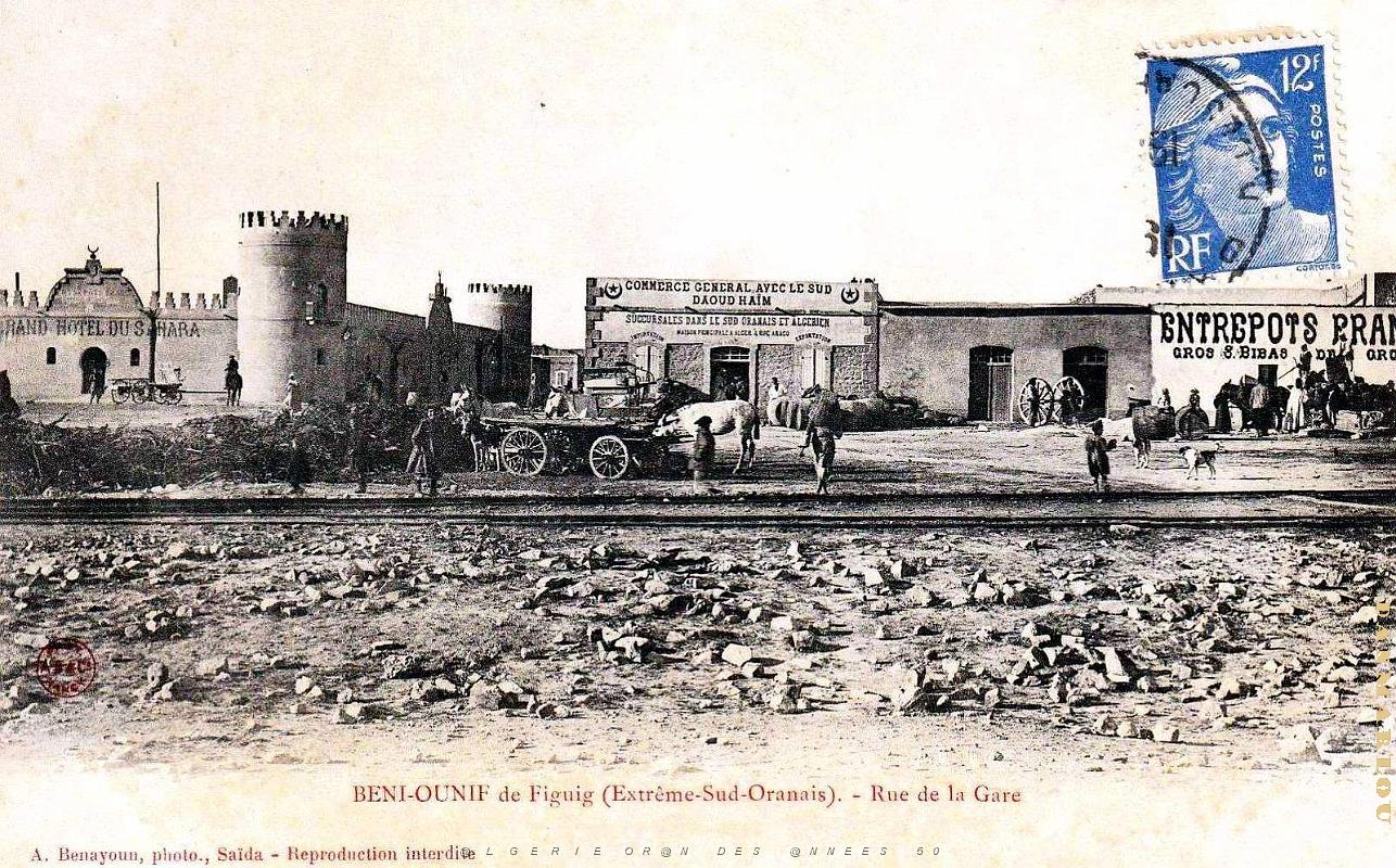 2306- Beni-Ounif - Rue de la Gare - 1919.jpg